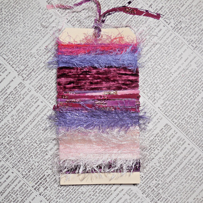 Fiber Art Yarn Journal Scrapbook Weaving Gift Wrap 24 Yds ''Smitten''