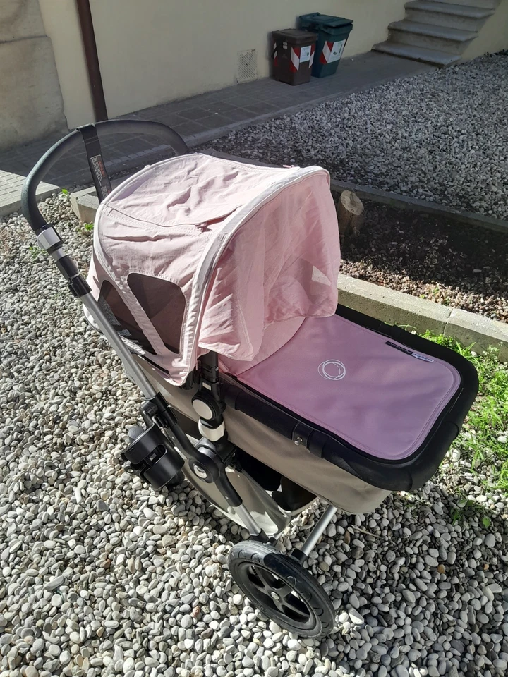 Bugaboo Cameleon 3 + Set Tessuti NUOVO Sand/Khaki + Breezy Rosa – Duo - Immagine 3 di 4