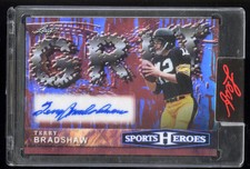 2026 Leaf Sports Heroes Grit Terry Bradshaw #G-TB2 Orange 6/6 Auto