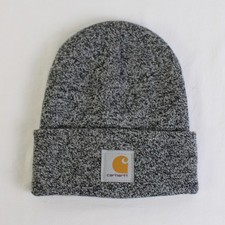 Carhartt Adult One Size Knit Cuffed Beanie Hat Black/White Heather