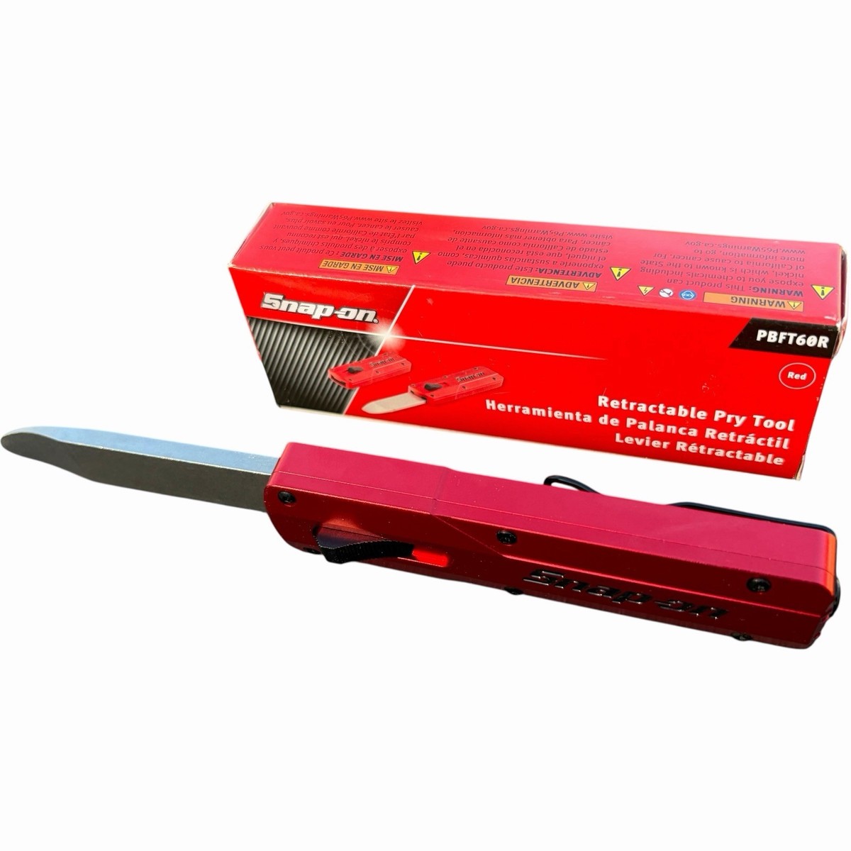Snap on Tools Red Retractable Pry Bar Tool PBFT60R New | eBay