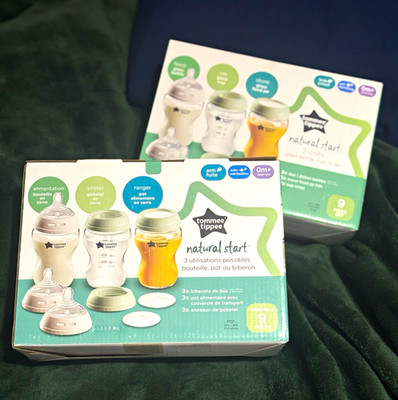 TWO BOXES Tommee Tippee Natural Start Glass Bottle Set