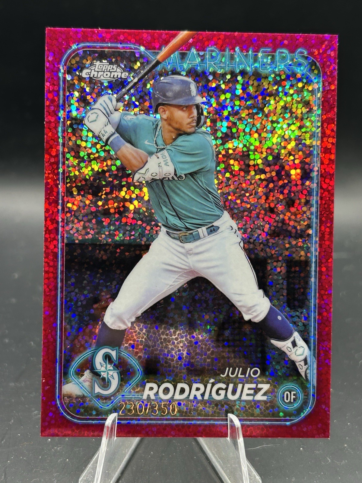 2024 Topps Chrome - Julio Rodriguez #300 Magenta Speckle Refractor /350