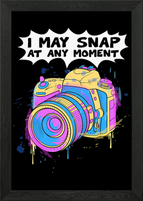 #ad I May Snap At Any Moment Framed Wall Art Poster Canvas Print Picture GBP 24.95