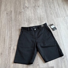 RVCA Boys Weekday Stretch Shorts Black Week-End Fit Size 26 NWT