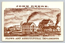 John Deere Moline Illinois Agricultural Implements Grand Detour IL Postcard