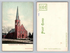 Willimantic, CT-Connecticut, Congregational Church View Vintage Postcard