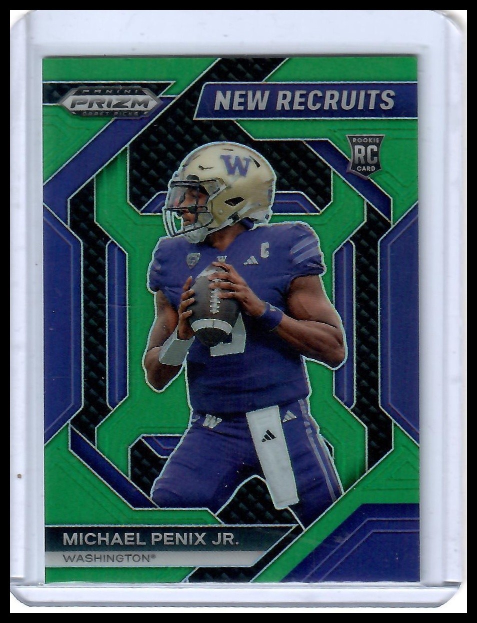 2024 Panini Prizm Draft Picks #NR-MPJ Michael Penix Jr. New Recruits Green