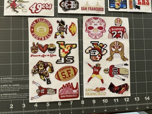 San Francisco 49ers Lot Of 5 Sticker Sheets, Mcaffery, Deebo, Rice Montana, - Picture 5 of 6