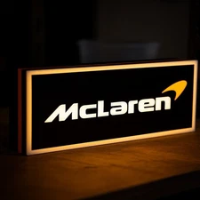McLaren LED Light Box – Premium Garage Decor, Bar Shelf Racing Gift F1