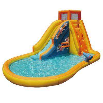 #ad Banzai Duck Blast Water Park Inflatable Slide with Pool Float amp; Water Cannon $339.99