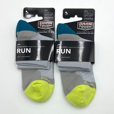 2 Pack Darn Tough Men's Grey Light Hiker Quarter Lightweight Hiking Socks USA