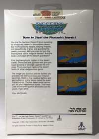 NEW sealed DESERT FALCON Atari XE XL Shooter XEGS Shoot Em Up RX8089 Hang Tab