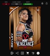 DIGITAL Topps WWE Slam 25 NXT VENGEANCE DAY Sepia - BAYLEY
