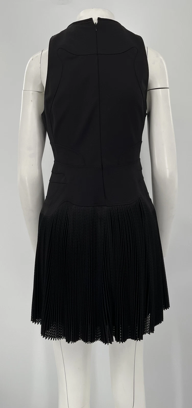 Abito sneaker Alexander Wang Black Label senza maniche aderente + svasato plissettato taglia 10