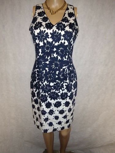 Ann Taylor Blue/White Dress Size 0 NWT 