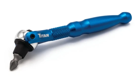TITAN 1/4 in. Drive Aluminum Swivel Head Ratcheting Micro Bit