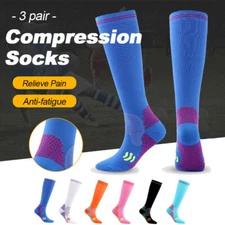 Compression Socks 20-30mmHg Men Women Knee High Medical Grade Support Stockings