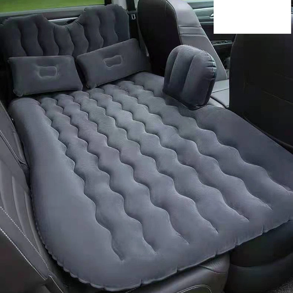 Inflatable Car SUV Air Mattress Camping Bed Cushion + Pillows &Pump Sleeping Pad - Image 4 of 4