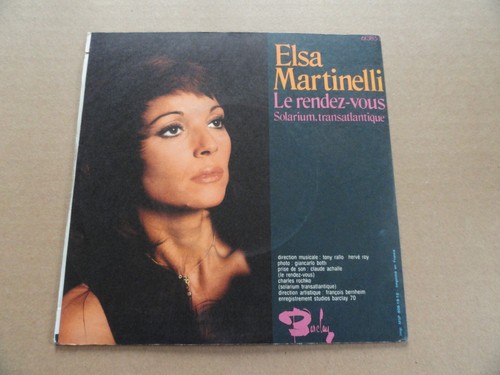 DISQUE 45T ELSA MARTINELLI " LE RENDEZ VOUS " - Imagen 2 de 2