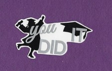 YOU DID IT Graduation Graduate School title die cuts scrapbook cards