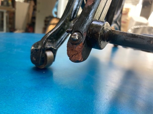 Antique Vtg New home Treadle Sewing Machine Cast Iron Base Table Legs Industrial - Picture 15 of 17