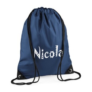 navy blue drawstring bags