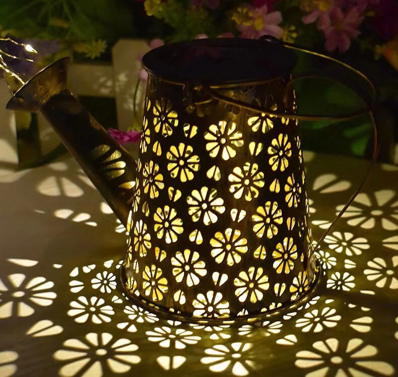 LED Gießkanne Solarlaterne + Akku Laterne Dekolicht Laterne Solarlampe Laterne - Bild 4 von 4