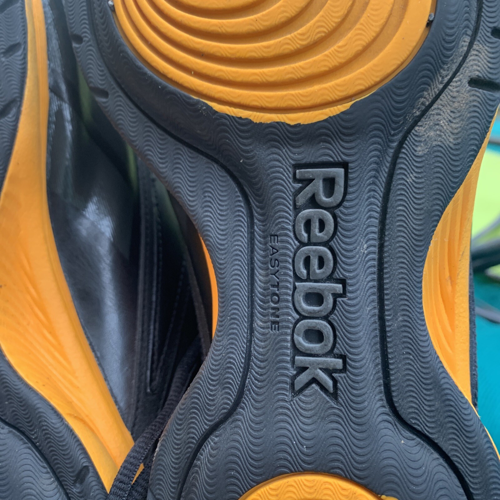 REEBOK EASYTONE CALIBRATOR MENS BLACK LEATHER WALKING/TRAINING SHOES