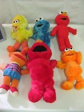 HUGE LOT Vintage Tyco Sesame Street Plush Talks Shakes ELMO, Big Bird, Ernie