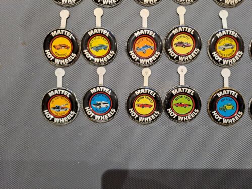 HOT WHEELS Mattel Vintage Redline Tin Button Badges LOT OF APPROX 50 - Picture 4 of 6