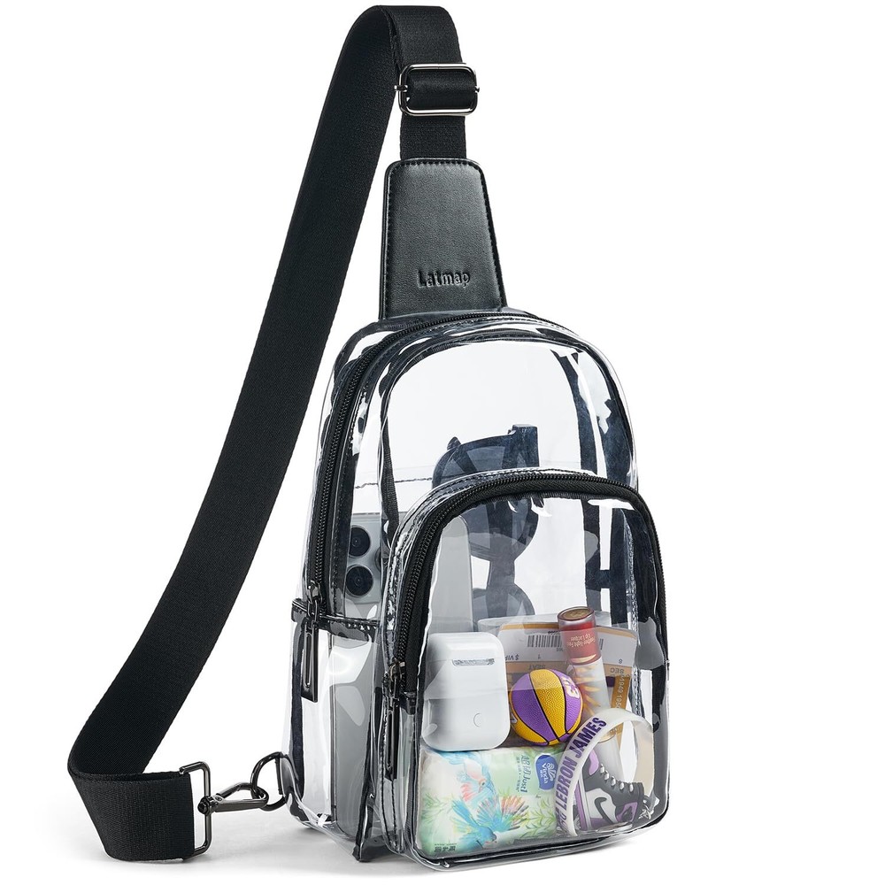 Clear Bag for Stadium Events Clear Purses for Women Men Large Crossbody Fanny...