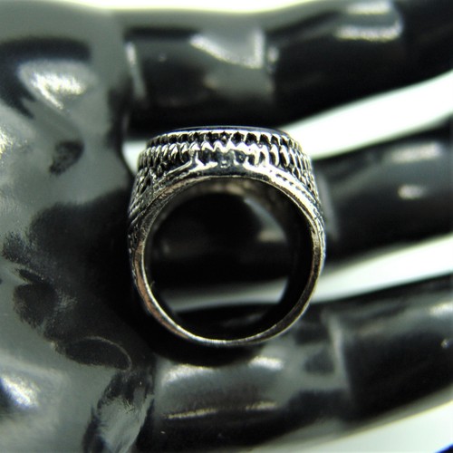 Fashion Ring  8mm Signet Men/Women Onyx BLACK Stone size 6-13 #22 - Picture 6 of 7