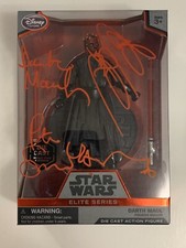 RAY PARK & PETER SERAFINOWICZ SIGNED DARTH MAUL STAR WARS ELITE SERIES JSA COA