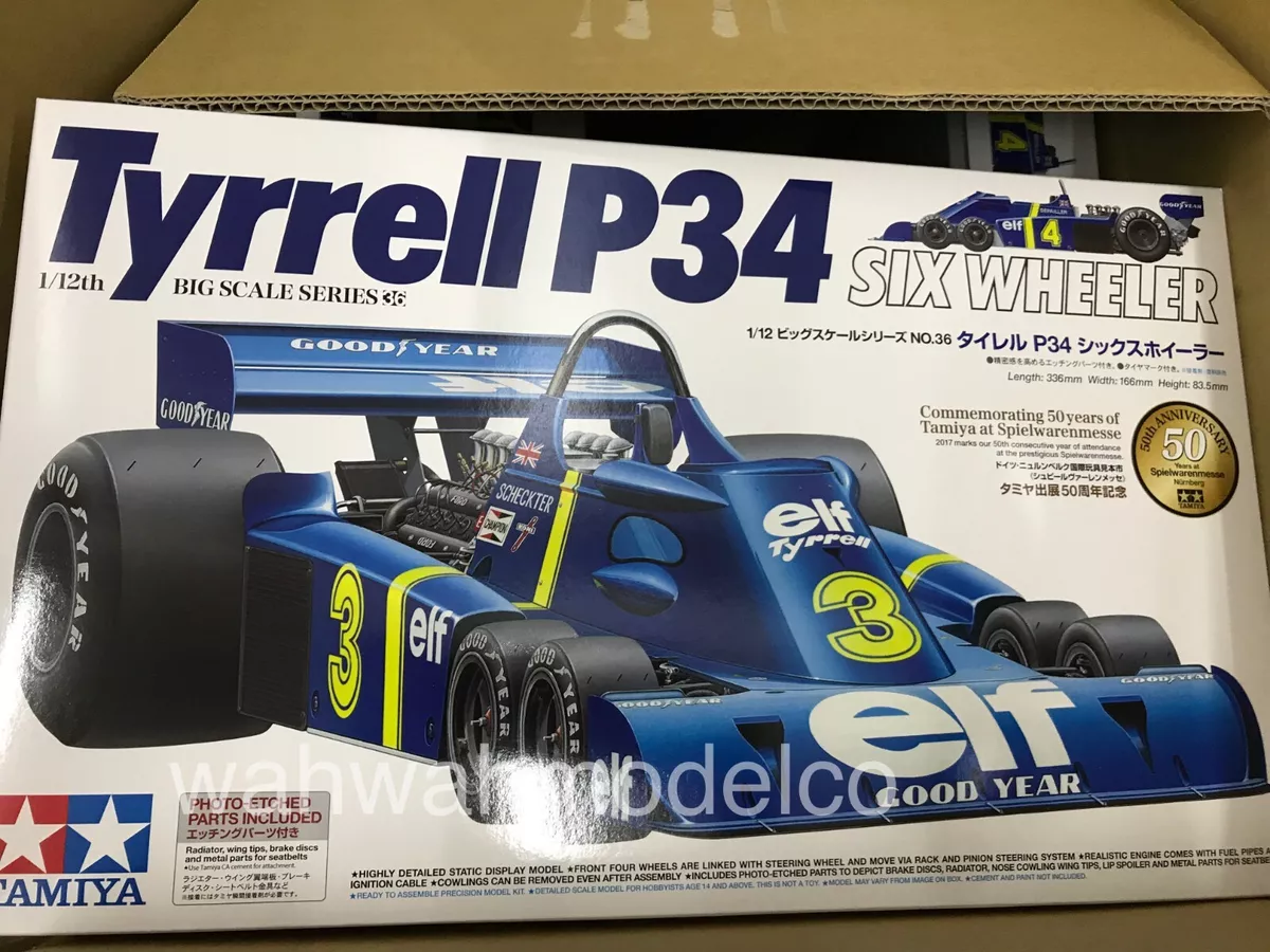 Tamiya 12036 1/12 F1 Car Model Kit Elf Team Tyrrell P34 Six