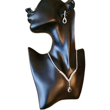 Bridal Special Occasion Rhinestone Necklace  Earrings Set