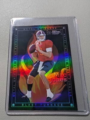 2021 Skybox Metal Universe Champion Mac Jones Blast Furnace Rookie Card #BF-13