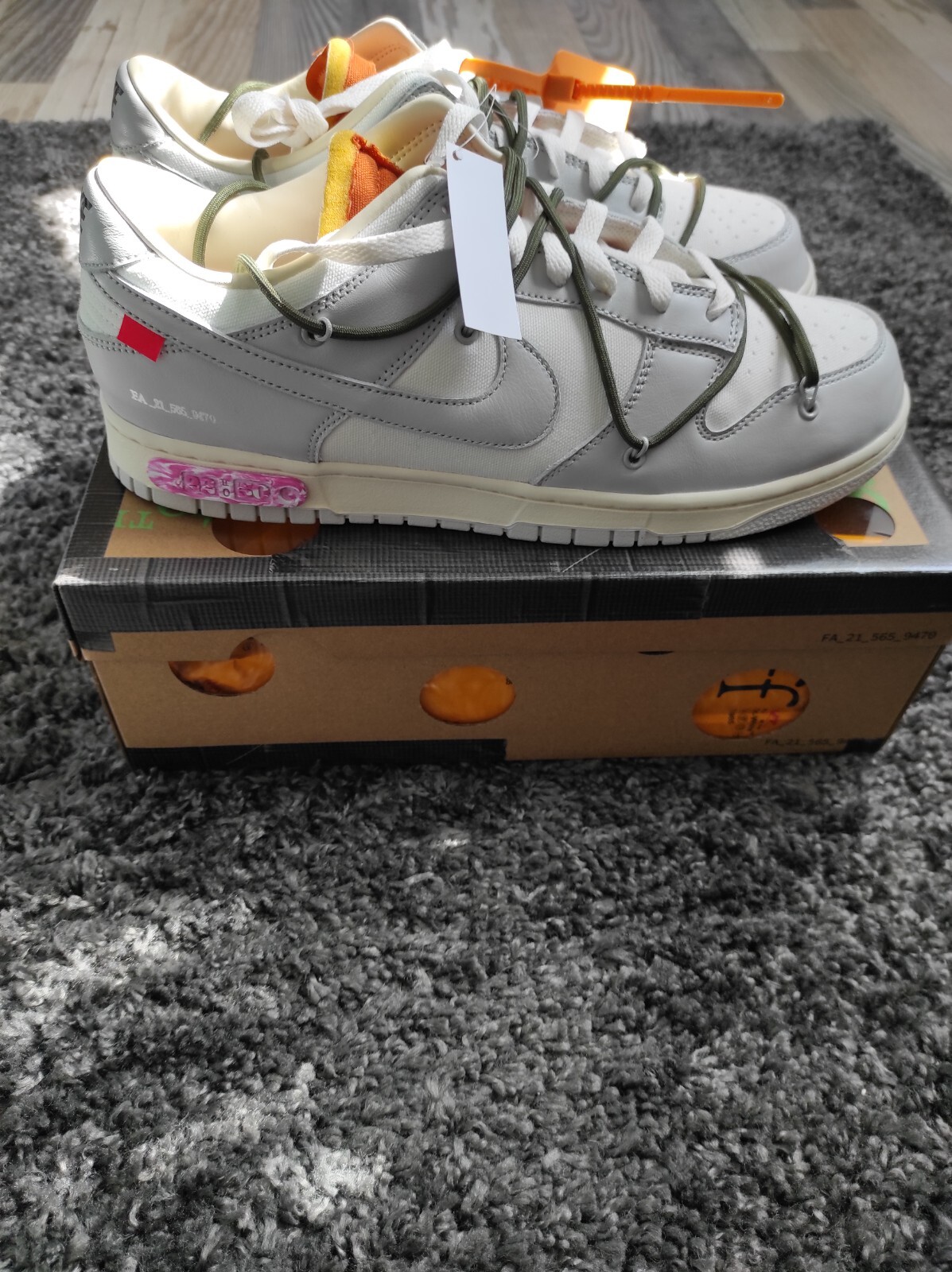 OFF WHITE X NIKE Nike Dunk Low x Off White ""Lotto 22" EU 46 US 12 UK 11