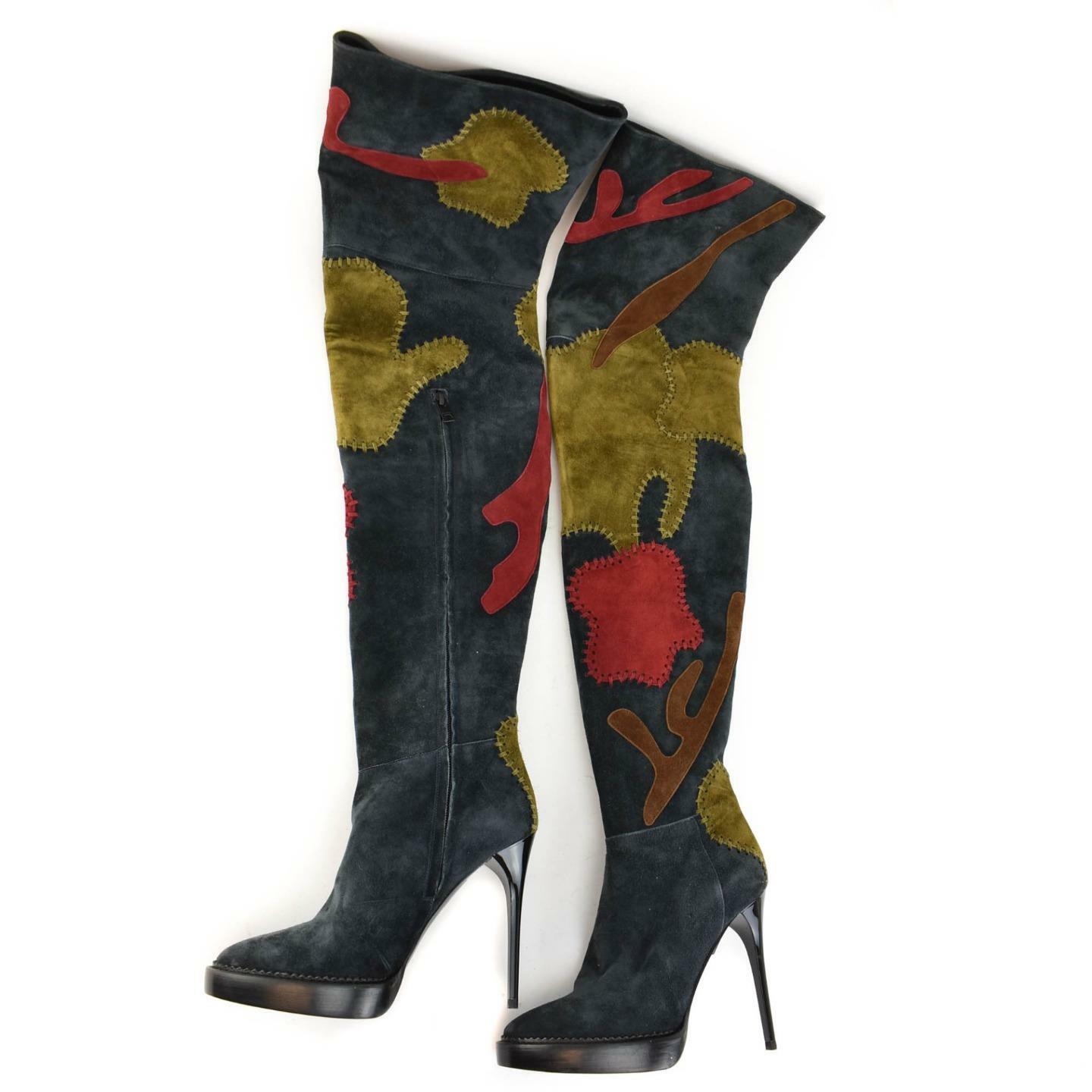 BURBERRY Prorsum: Navy Blue, Patchwork "Allison" … - image 2