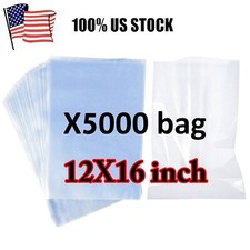 X5000 12"X16" Clear Heat Shrink Wrap Bags PVC Film Gifts Bottles Candles Packing