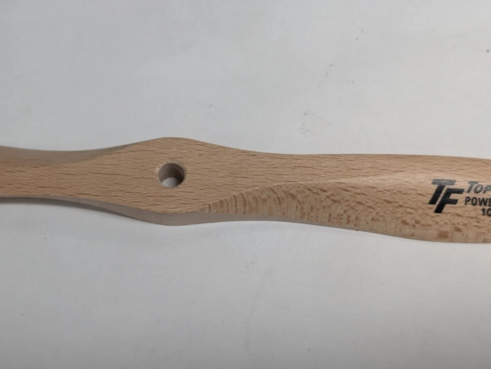 Hélice de madera Top Flite 10x6 ~ 10" de largo para modelos de aviones 1/4" agujero central TF Foto 3 de 4