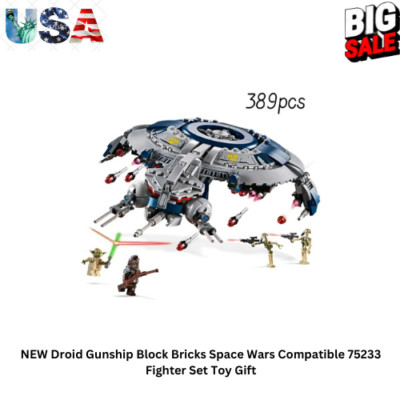 NEW Droid Gunship Block Bricks Space Wars Compatible 75233 Fighter Set Toy Gift