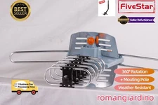 Holiday Sale 200 Mile Outdoor TV Antenna Motorized Amplified HDTV 4K Digital