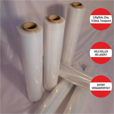 Stretchfolie, Palettenfolie, Wickelfoli, 500mm- 2,95 Kg - 20my (3Stk Stretchfolie, Palettenfolie, Wickelfoli, 500mm- 2,95 Kg - 20my (3Stk
