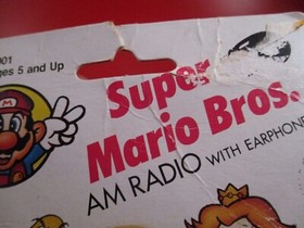 Super Mario Bros. Nintendo NES Era AM Radio w/ Earphones by Playtime 1989