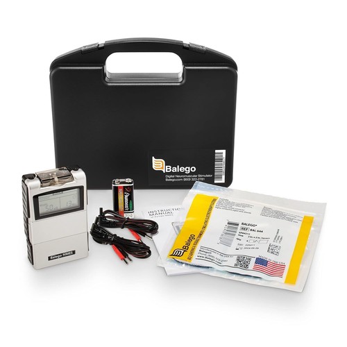 Large LCD EMS Digital Neuromuscular NMES Stimulator OTC Flip top cover