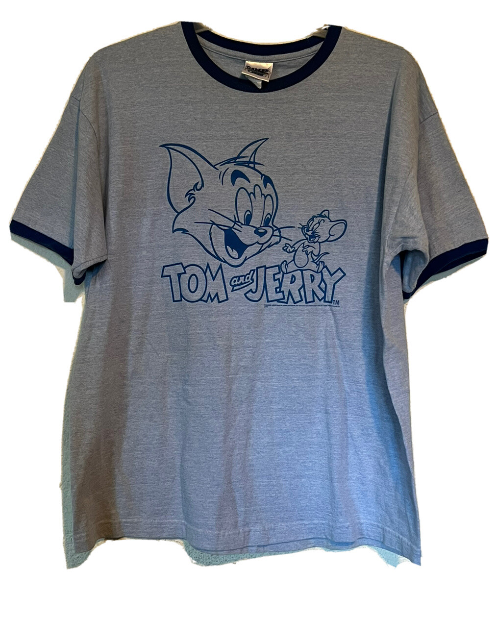 T-shirt Tom And Jerry Homme Taille L - Bleu Vintage - Graphique Cartoon - Neuf Avec étiquettes