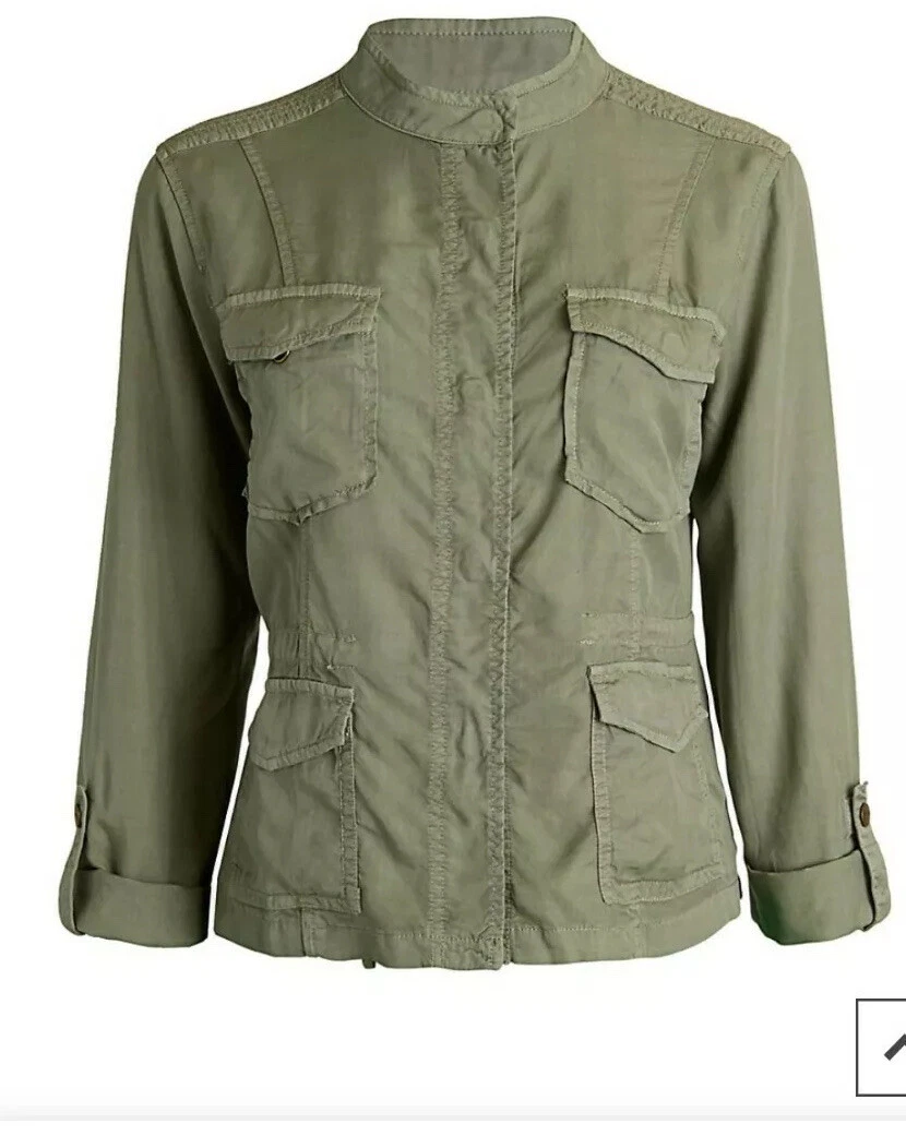 Sanctuary Safari Utility Jacket With Roll Up Sleeves Size Large