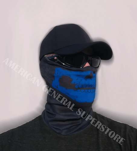 Skull Bandana Face Mask Tube Neck Gaiter Scarf Skeleton Motorcycle Headband Ski - Picture 8 of 29