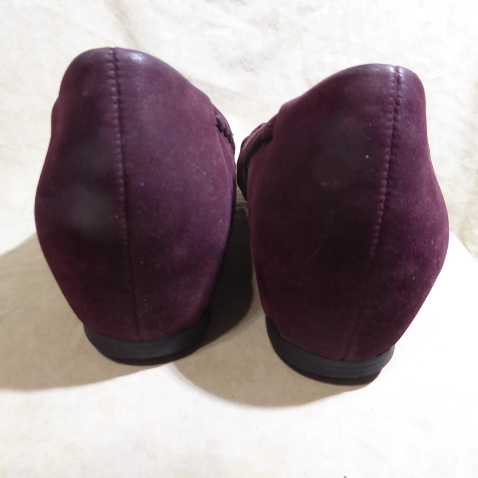 🩰 BareTraps Posture+ Hidden Heel Ballet Pumps sz 8.5 M Eggplant Purple Suede - Image 3 of 4